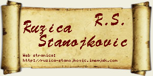 Ružica Stanojković vizit kartica